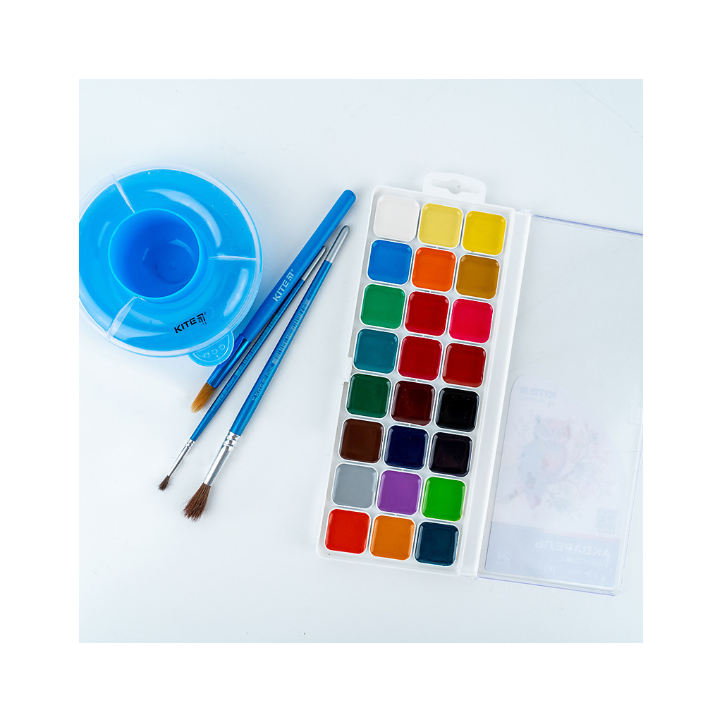 Акварельні фарби Kite Classic, 24 кольори (K-442) - зображення 4