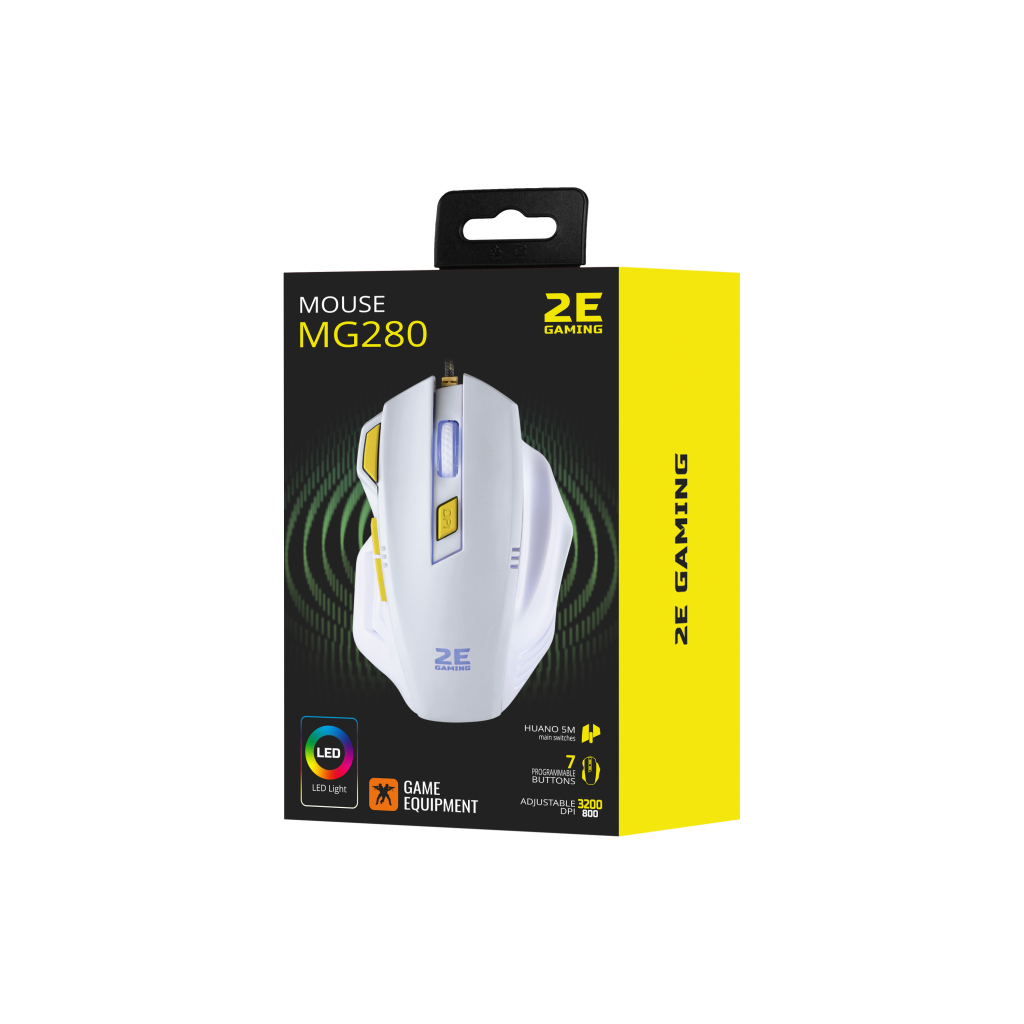 Мишка 2E Gaming MG280 LED USB White (2E-MG280UWT) - зображення 2