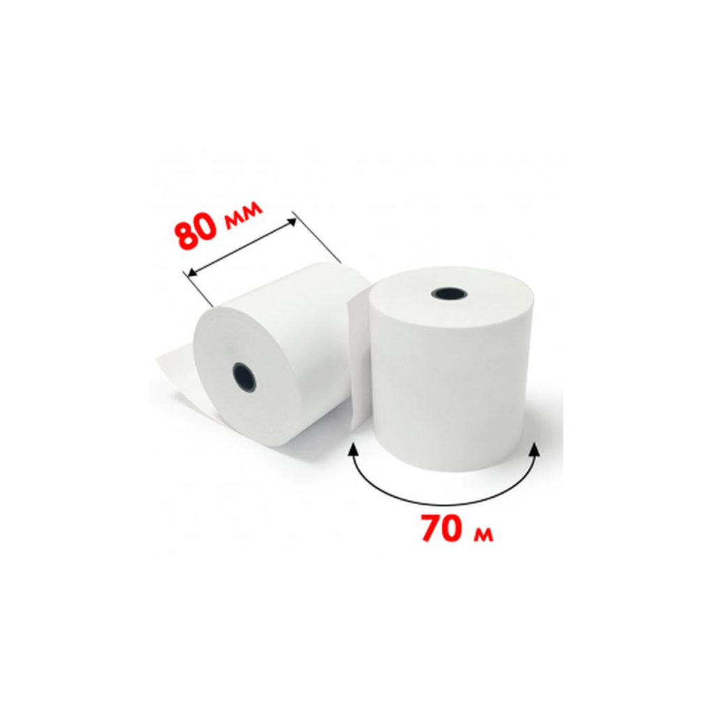 Стрічка касова ІКС 80мм*70м (пакунок 6шт) (80T-6) - зображення 1