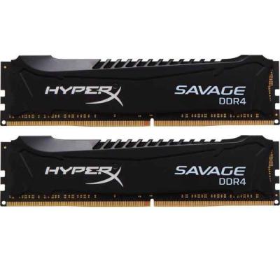 Модуль пам'яті для комп'ютера DDR4 8GB (2x4GB) 2133 MHz Savage Black Kingston Fury (ex.HyperX) (HX421C13SBK2/8) - зображення 1
