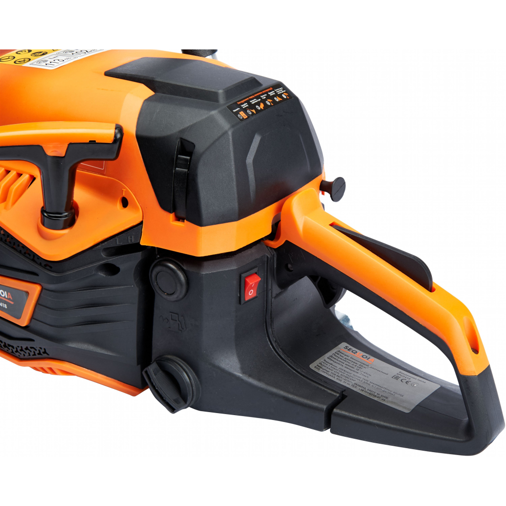 Ланцюгова пила SEQUOIA бензинова, 2.0 кВт, довжина шини 40 см, ланцюг 3/8'',1.3 мм (SPC2418) - зображення 10