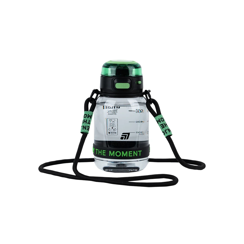 Поїльник-непроливайка Kite 700 мл, чорно-зелена (K25-1218-2) - зображення 1