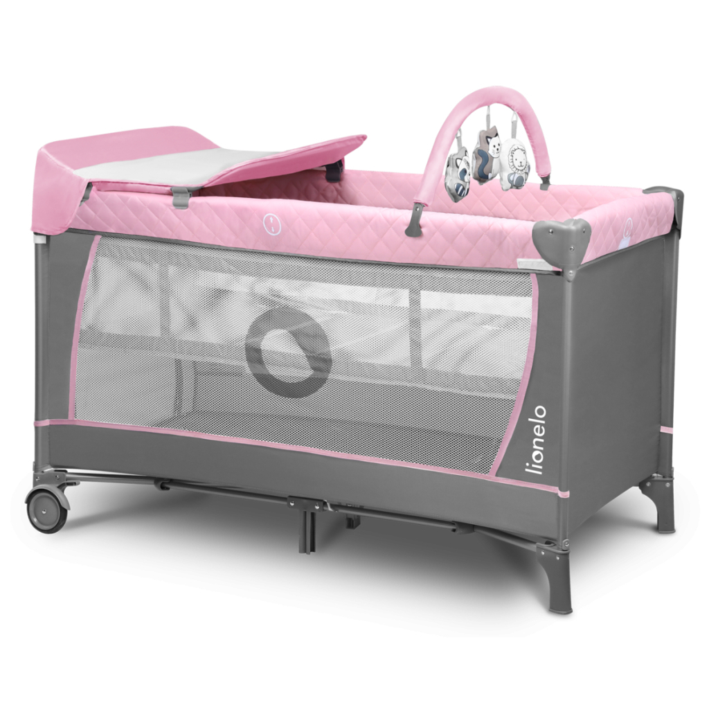 Дитячий манеж Lionelo Flower Flamingo (LO-FLOWER FLAMINGO) - зображення 1