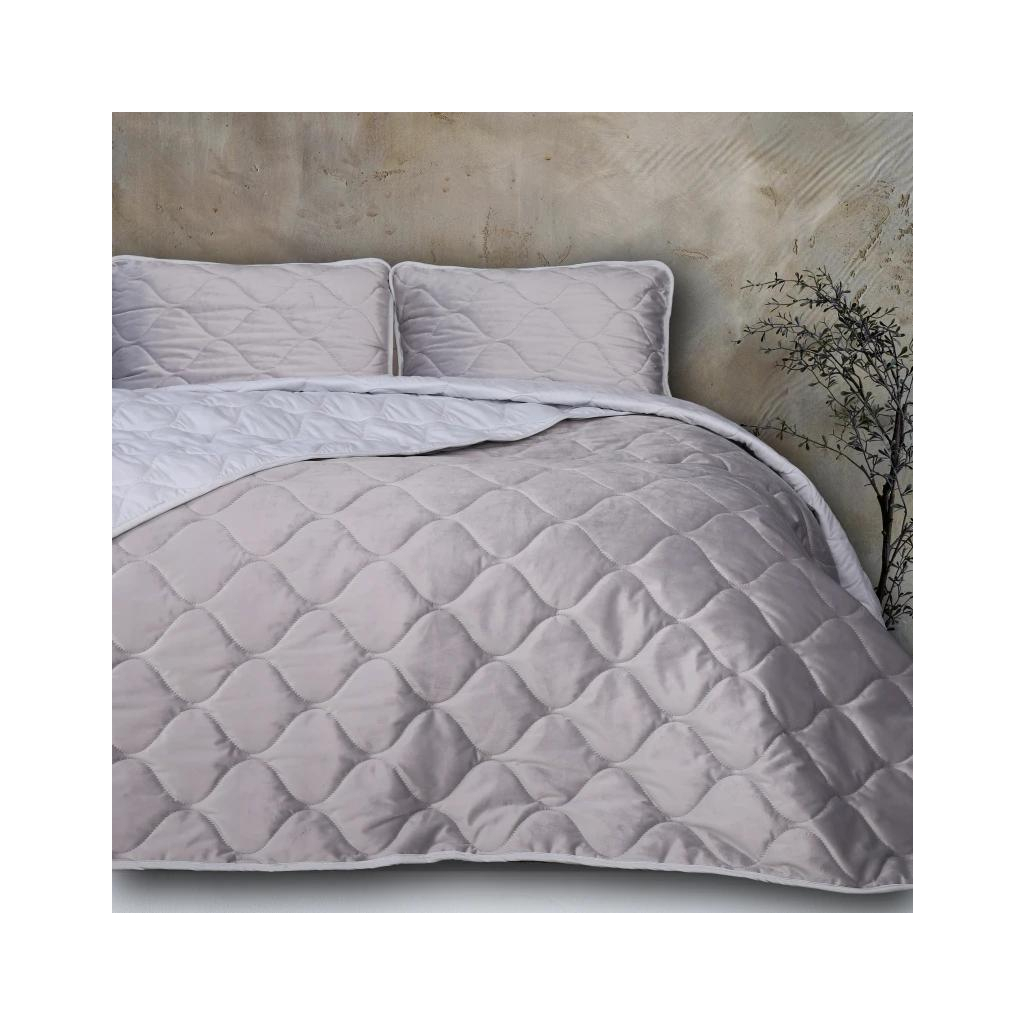 Покривало MirSon №5051 Velor charm Light gray 150х210 см (2200008376833) - зображення 4