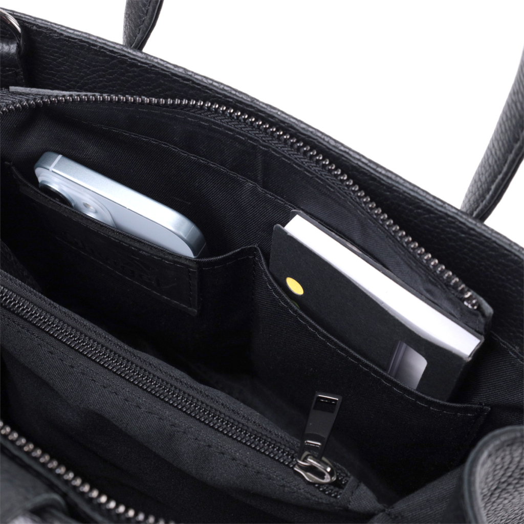 Сумка Shvigel З натуральної шкіри Чорна (22829) - зображення 8