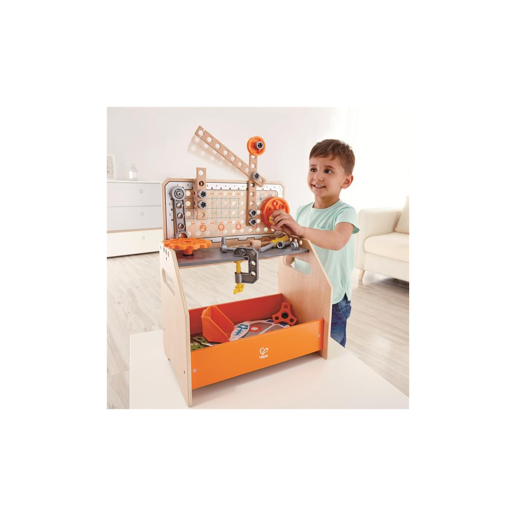 Конструктор Hape Junior Inventor Науковий верстак настільний 58 деталей (E3028) - зображення 2