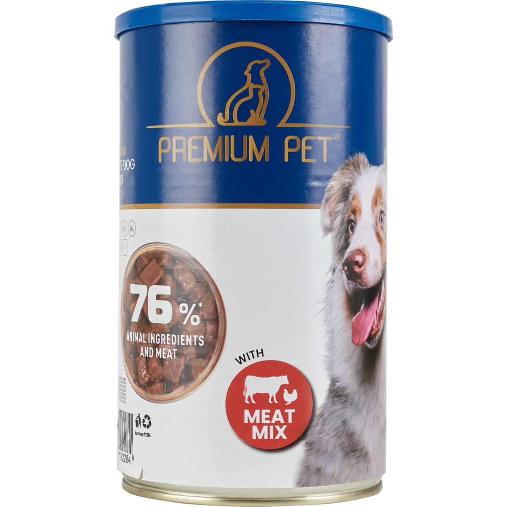 Консерви для собак PREMIUM PET М'ясне асорті шматочки в соусі 1.240 г (4820255192284) - зображення 2