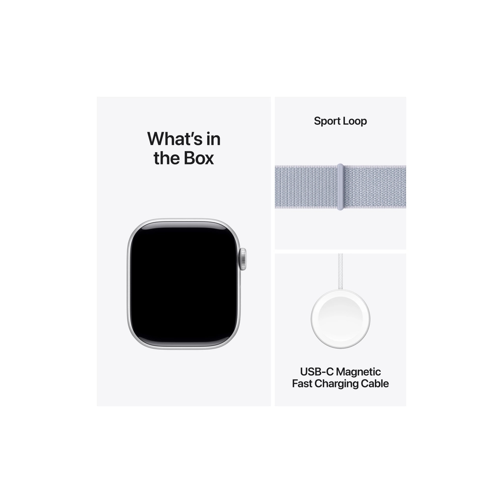 Смарт-годинник Apple Watch Series 10 GPS 42mm Silver Aluminium Case with Blue Cloud Sport Loop (MWWD3QH/A) - зображення 9