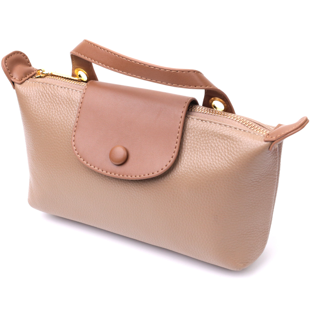 Сумка Vintage Жіноча з клапаном з натуральної шкіри Бежева (22251) - зображення 1