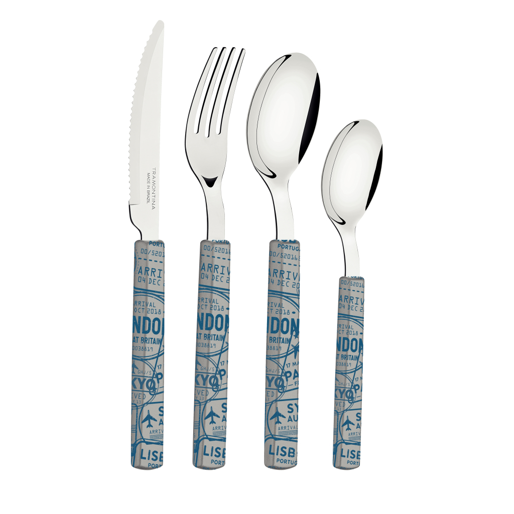 Набір столових приборів Tramontina Bliss 16 предметів Сірий (29899/128) - зображення 1