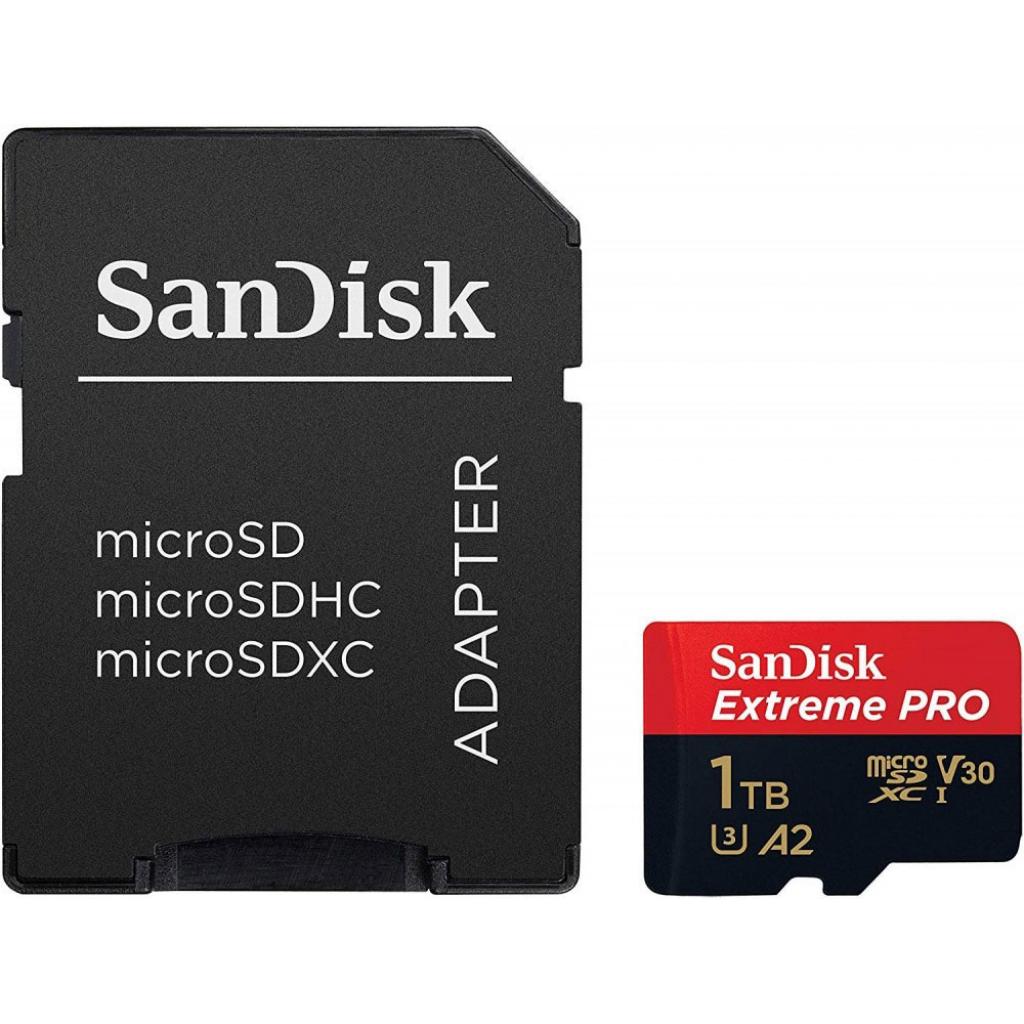 Карта пам'яті SanDisk 1TB microSDXC class 10 A2 V30 UHS-I U3 Extreme PRO (SDSQXCZ-1T00-GN6MA) - зображення 1