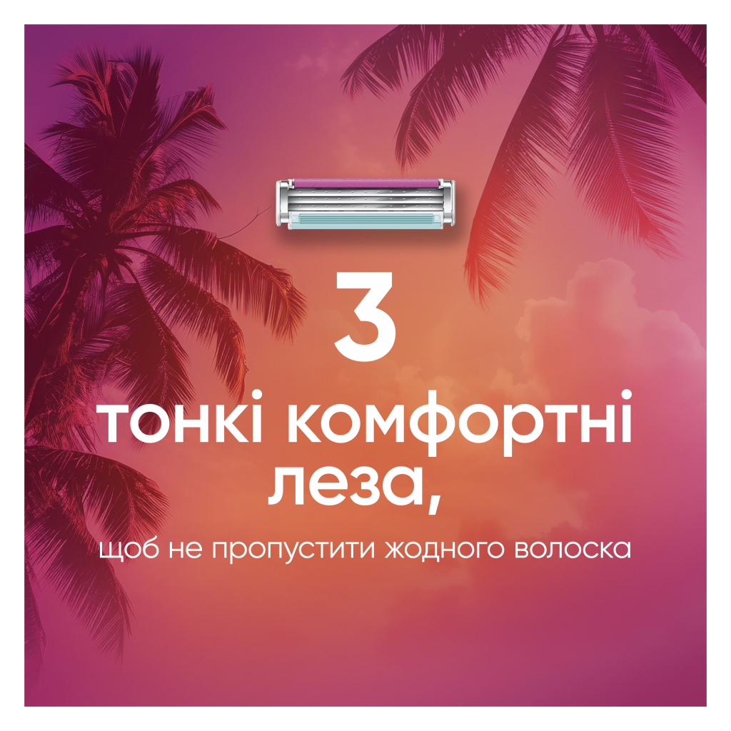 Бритва Gillette Simply Venus 3 Miami з 4 змінними картриджами (8700216878333) - изображение 6