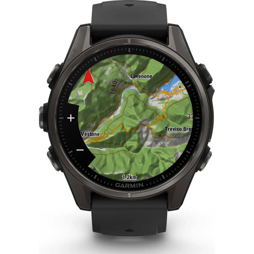 Смарт-годинник Garmin fenix 8 43mm, AMOLED, Saph, CrbnGry Ti/Blk, Blk/PebblGryBnd, (010-02903-21/010-02903-28) - зображення 7