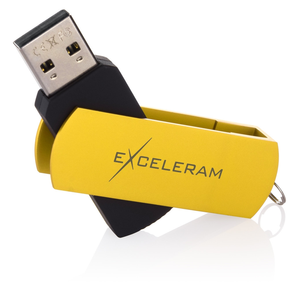 USB флеш накопичувач eXceleram 8GB P2 Series Yellow2/Black USB 2.0 (EXP2U2Y2B08) - зображення 3