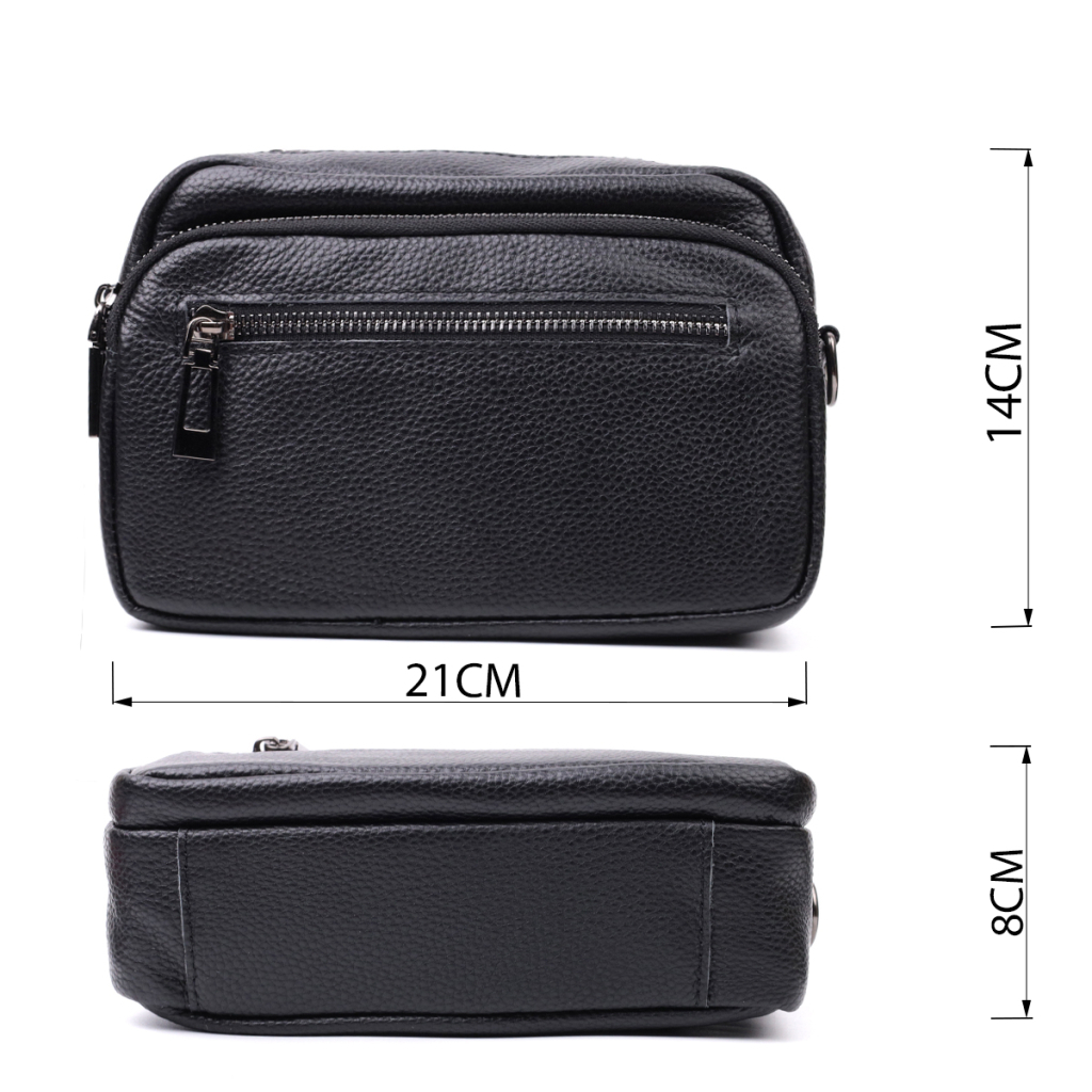 Сумка Vintage З натуральної шкіри Чорна (22640) - зображення 3