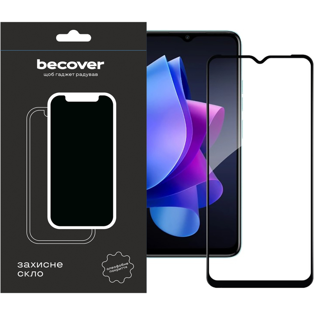 Скло захисне BeCover Tecno Spark Go 2023 (BF7) Black (709262) - зображення 1