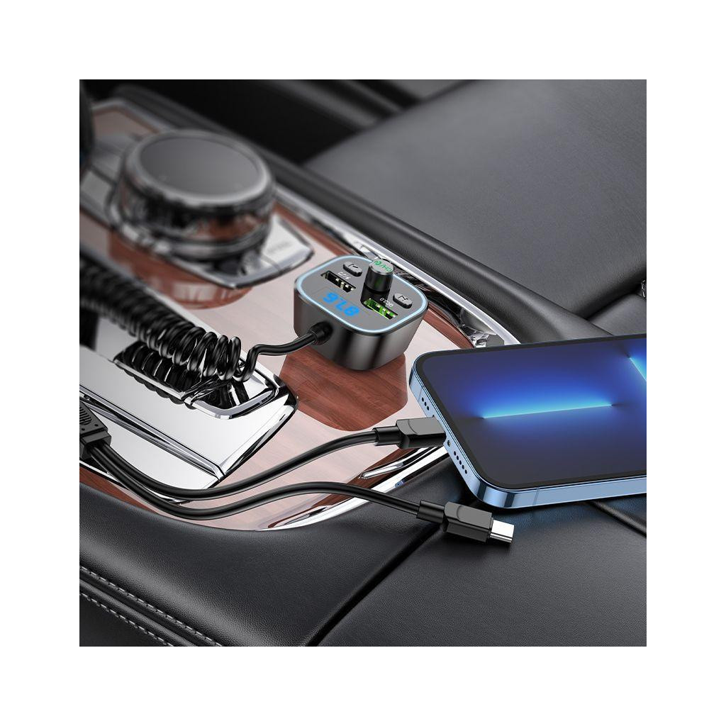 FM модулятор BOROFONE BC45, Black, Box (BC45) - зображення 3