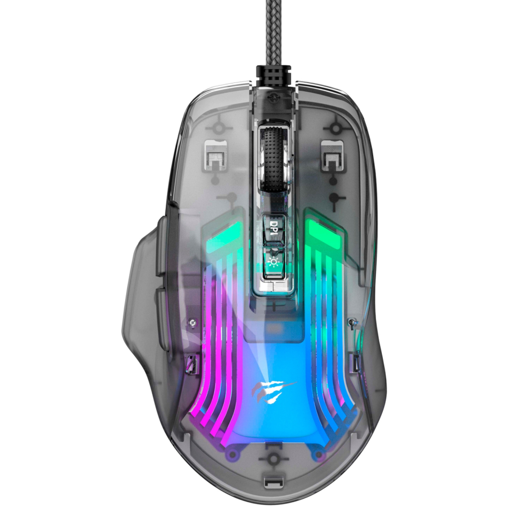 Мишка Havit HV-MS1011SE USB Transparent Black (6950676270280) - зображення 1