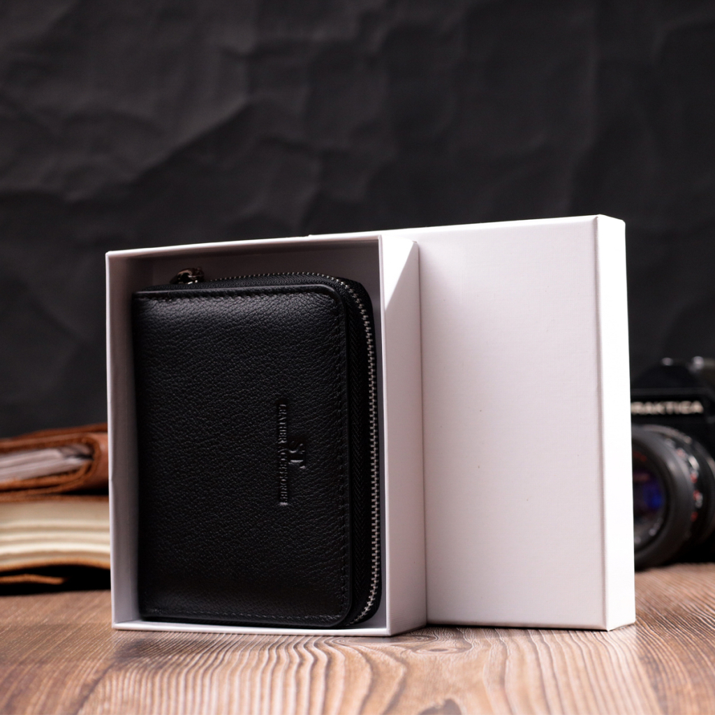 Гаманець ST Leather Шкіряний Чорний (19489) - зображення 10