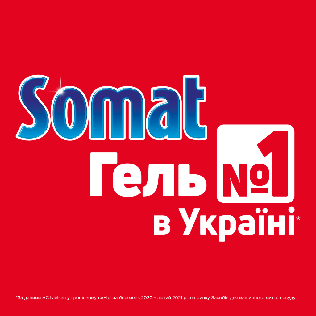 Гель для миття посуду в посудомийці Somat Excellence Duo Gel Антижир 810+810 мл (9000101577648) - изображение 2