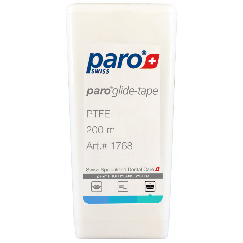 Зубна нитка Paro Swiss glide-tape стрічка тефлонова 200 м (2100000018697) - изображение 1