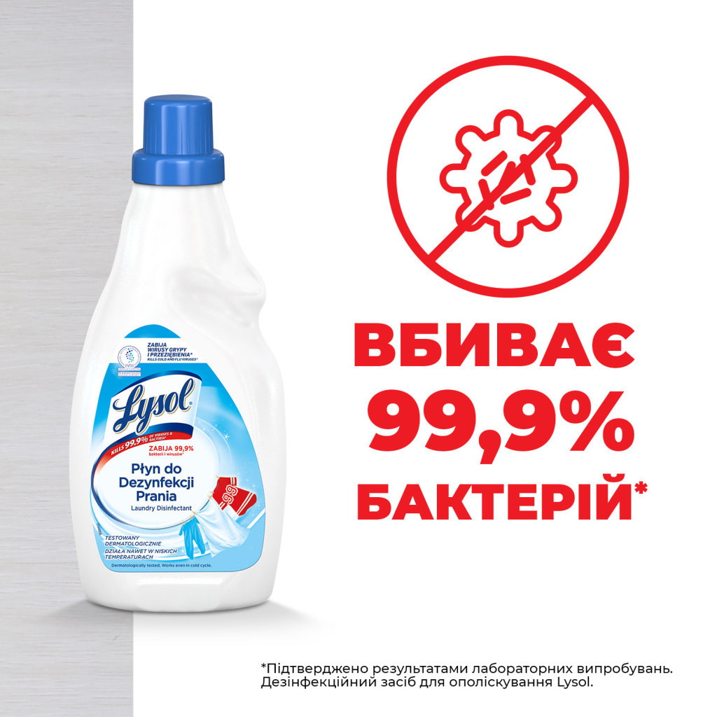Кондиціонер для білизни Lysol дезінфікувальний Свіжість бавовни 720 мл (5908252000661) - зображення 3