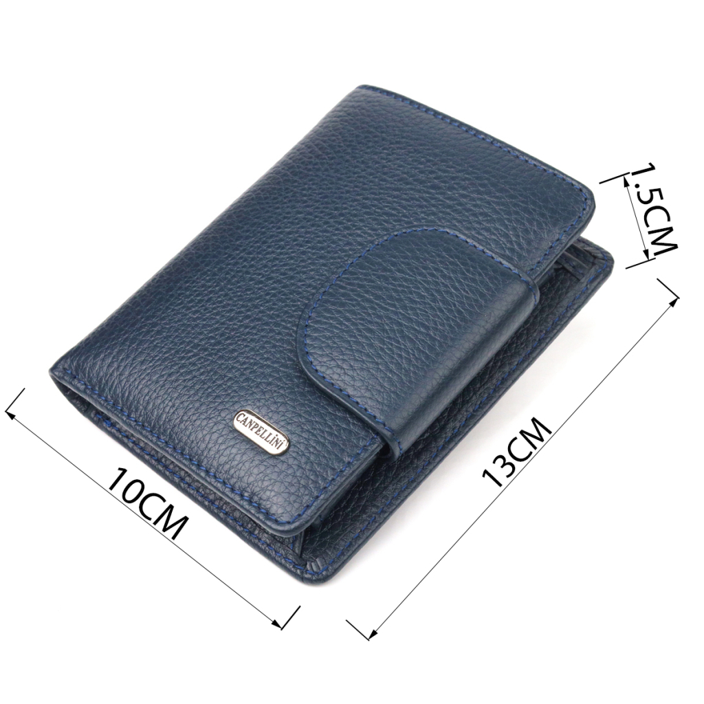 Гаманець Canpellini З натуральної шкіри Синій (21675) - зображення 4