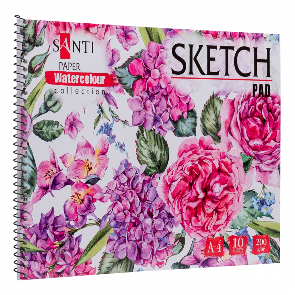 Альбом для малювання Santi для акварелі Botanic, А4 10 аркушів (742836) - зображення 2
