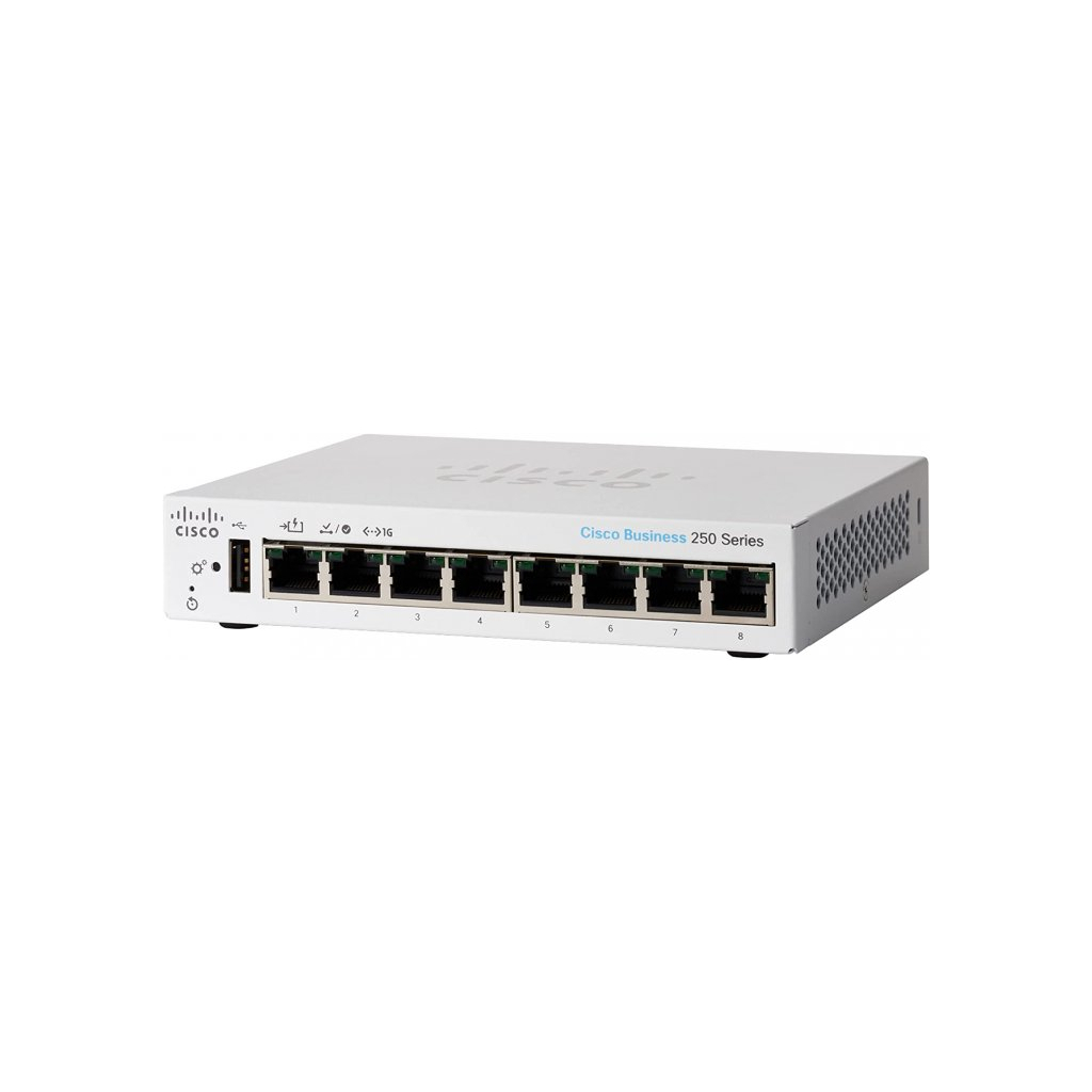 Комутатор мережевий Cisco CBS250-8T-D-EU - зображення 1