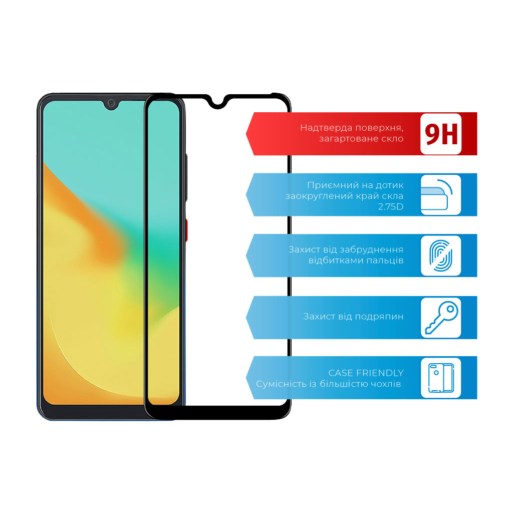 Скло захисне ACCLAB Full Glue ZTE Blade A7 2019 (1283126508851) - зображення 2