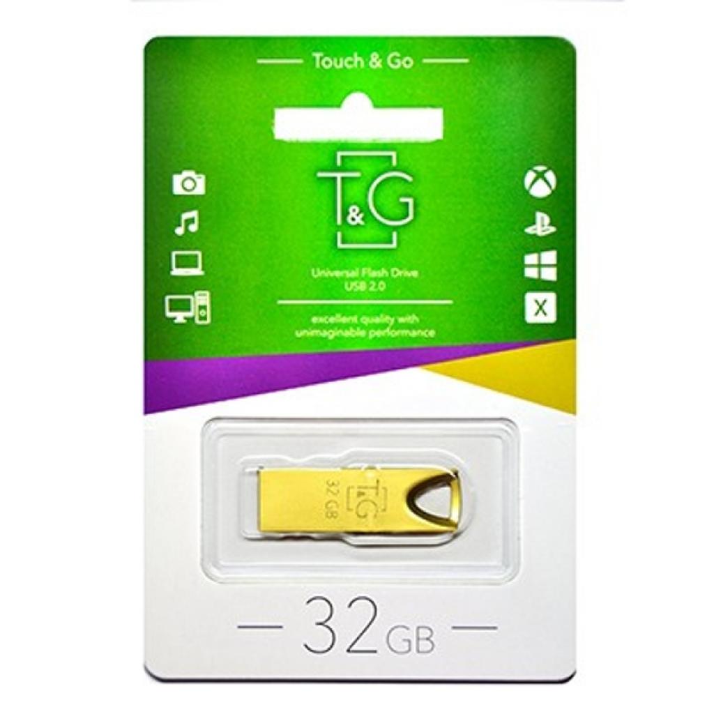 USB флеш накопичувач T&G 32GB 117 Metal Series Gold USB 2.0 (TG117GD-32G) - зображення 2