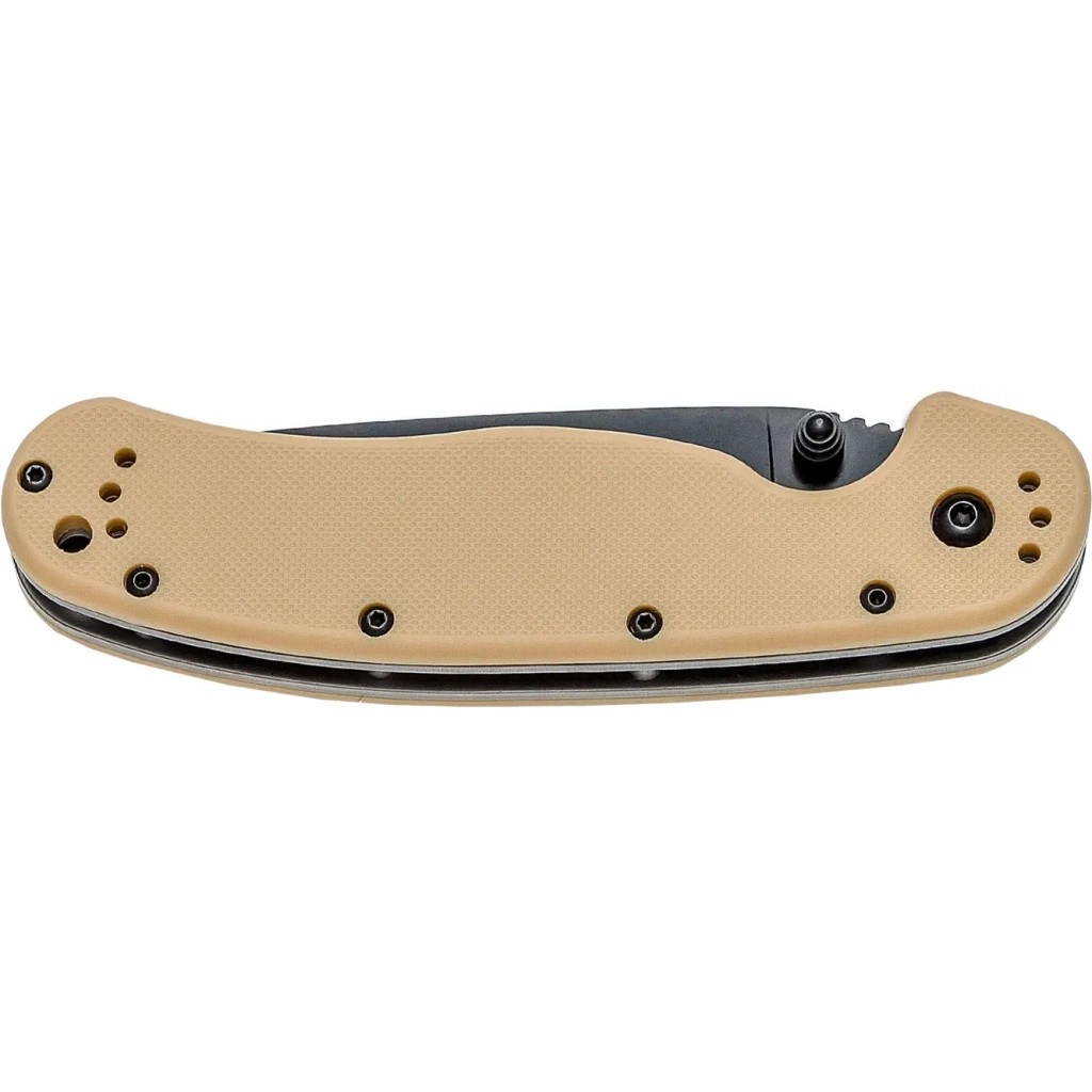 Ніж Ontario Knife RAT I AUS-8 Desert Tan, Black Blade (ON8846DT) - зображення 2