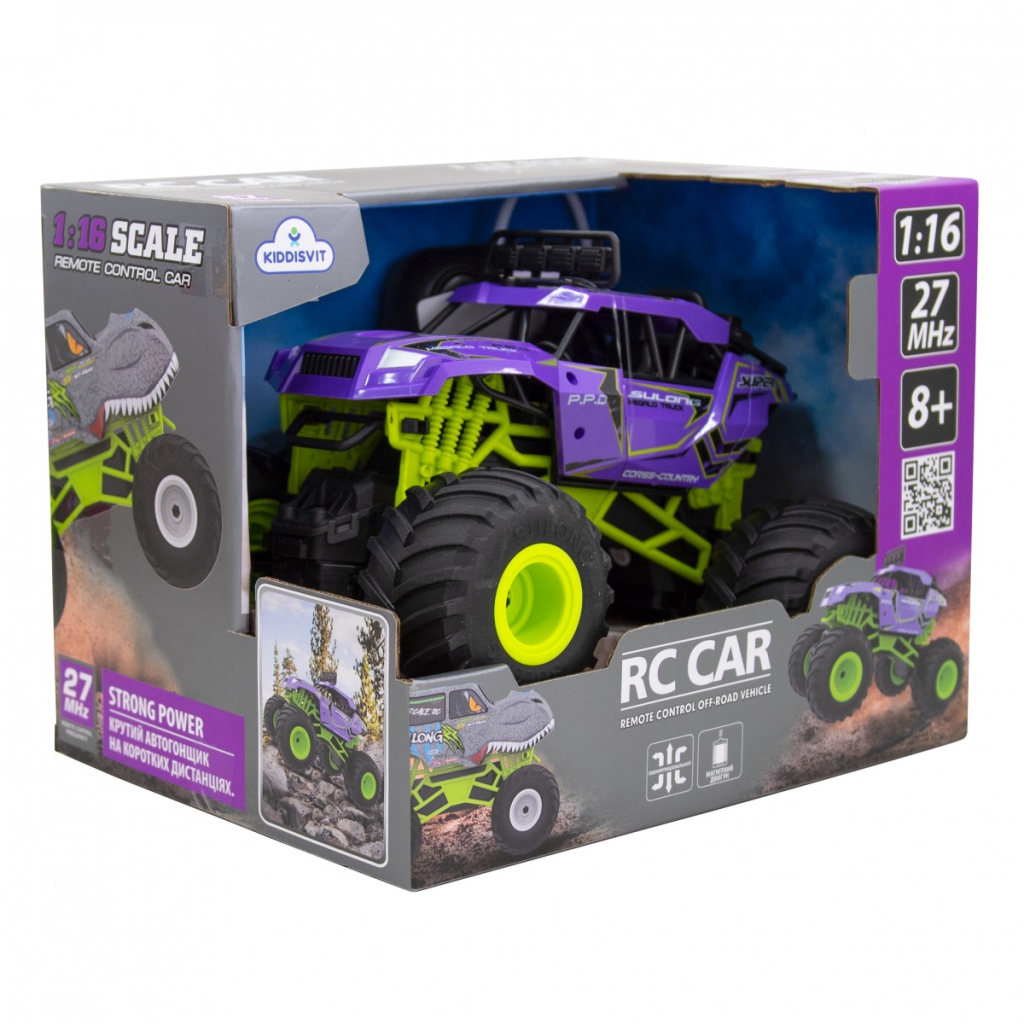 Радіокерована іграшка Sulong Toys Bigfoot Off-road – Violet (1:16, 27 МГц (MHz)) (SL-358RHV) - зображення 3