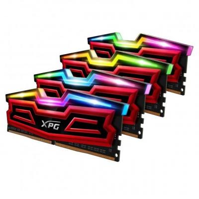 Модуль пам'яті для комп'ютера DDR4 64GB (4x16GB) 2666 MHz XPG Spectrix D40 Red ADATA (AX4U2666316G16-QR40) - зображення 3