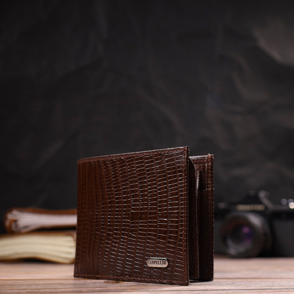 Портмоне Canpellini З натуральної шкіри Коричневе (21785) - зображення 8