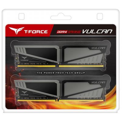 Модуль пам'яті для комп'ютера DDR4 8GB (2x4GB) 2400 MHz T-Force Vulcan Gray Team (TLGD48G2400HC14DC01) - зображення 3
