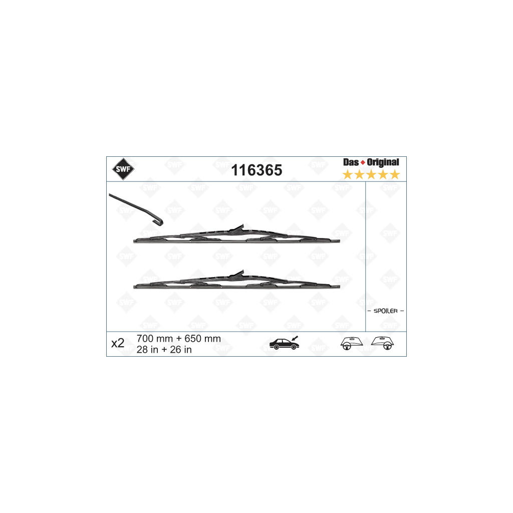 Щітка склоочисника SWF 116365 - зображення 1