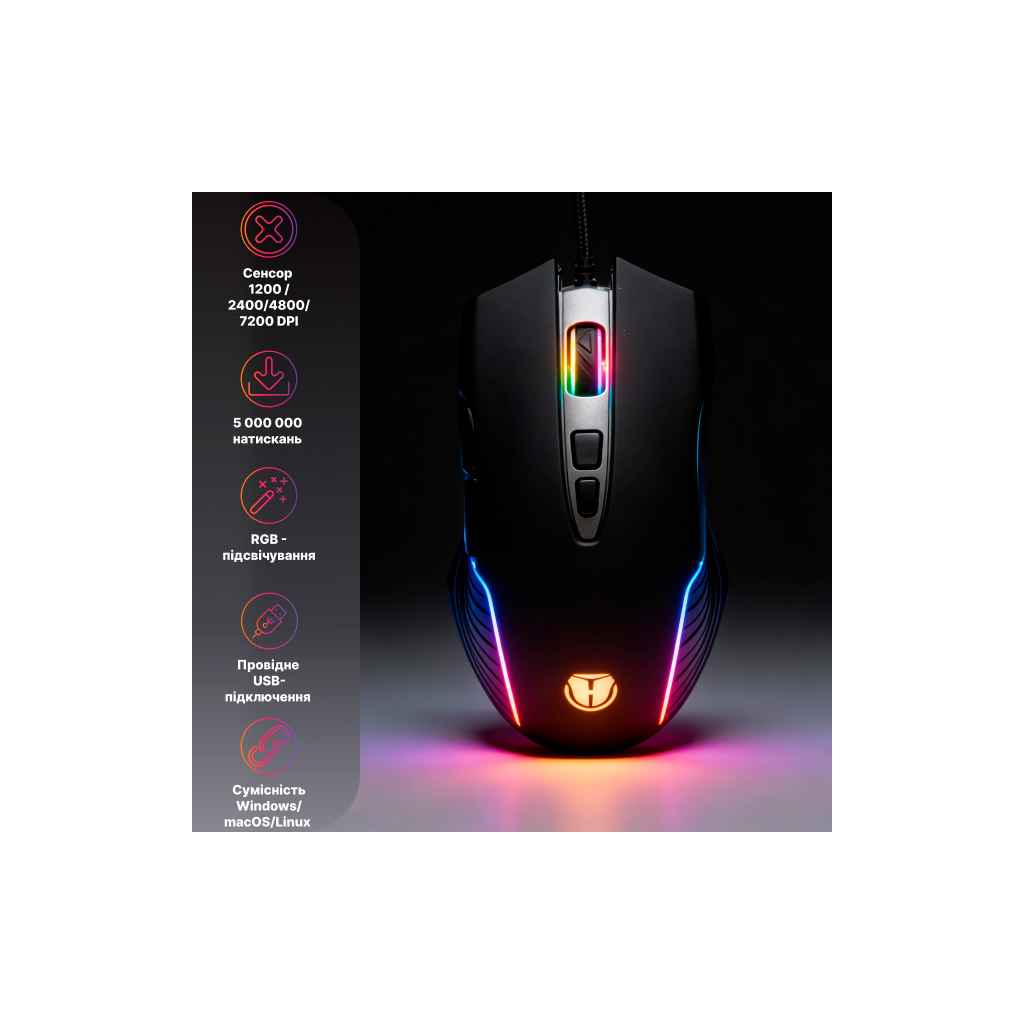 Мишка Hölmer M-03GS USB Black (M-03GS) - зображення 12