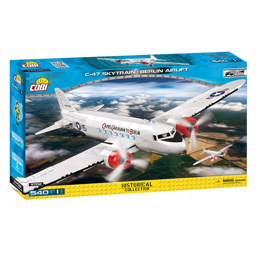 Конструктор Cobi Холодна Війна Літак C-47Дакота Скайтрейн 540 деталей (COBI-5702) (397416) - зображення 1