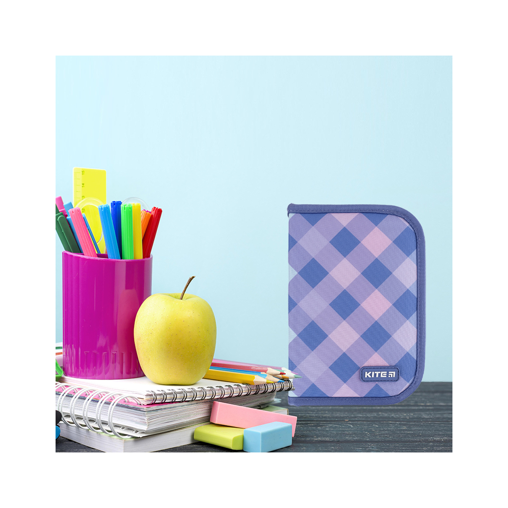 Пенал Kite Purple Chequer (K24-622-3) - зображення 6