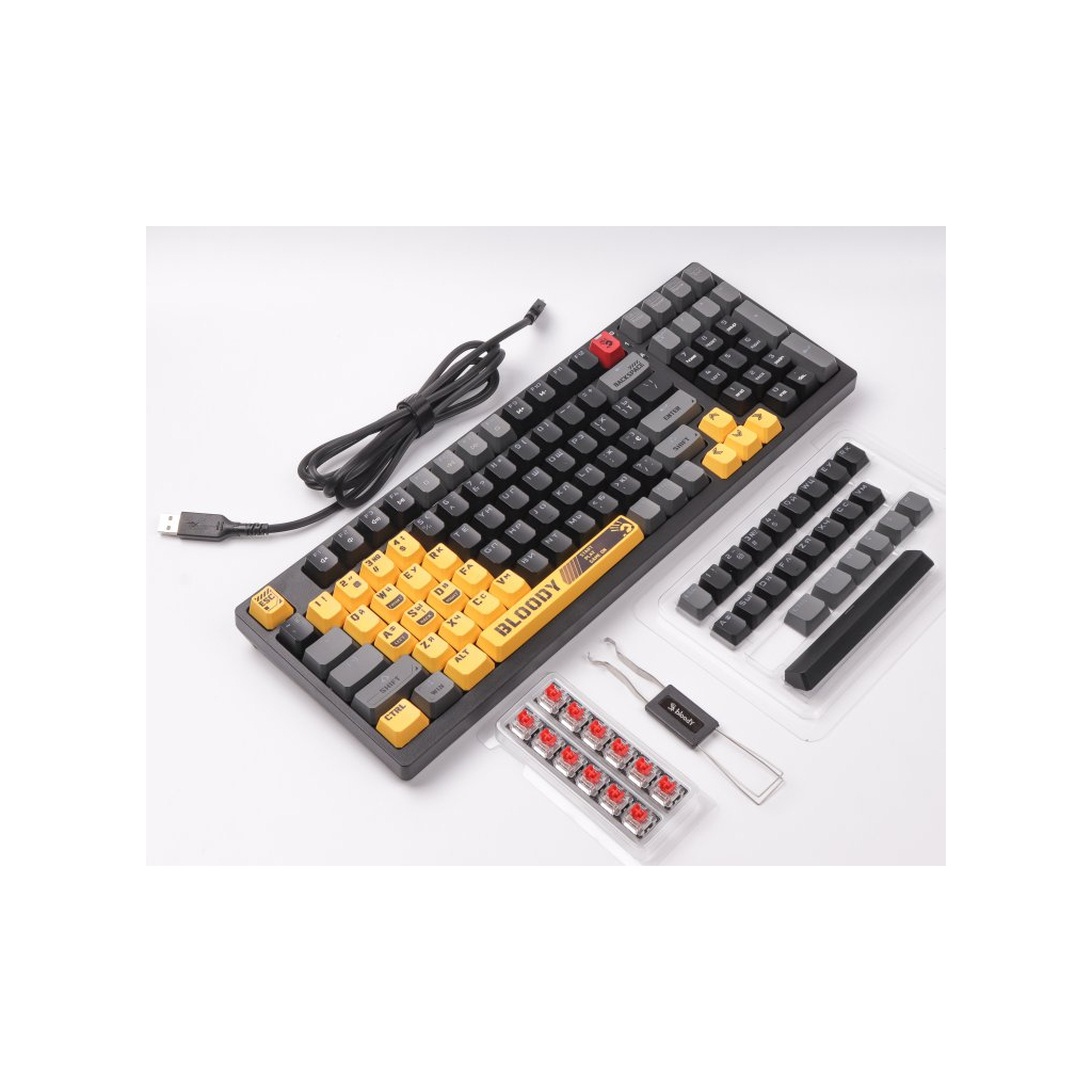 Клавіатура A4Tech Bloody S98 RGB BLMS Red Switch USB Sports Lime (4711421000406) - зображення 9