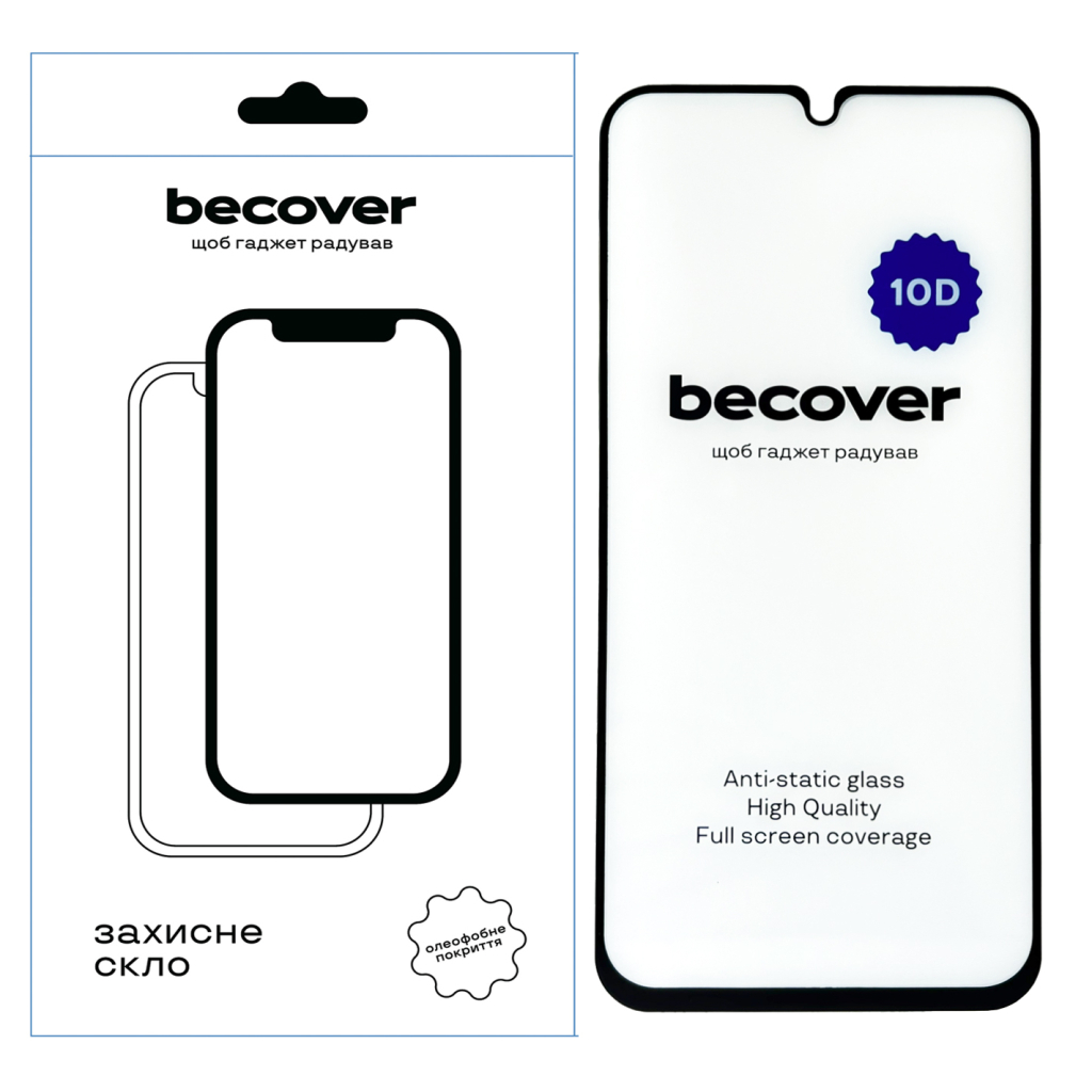 Скло захисне BeCover Samsung Galaxy A34 5G SM-A346 10D Black (711352) - зображення 1