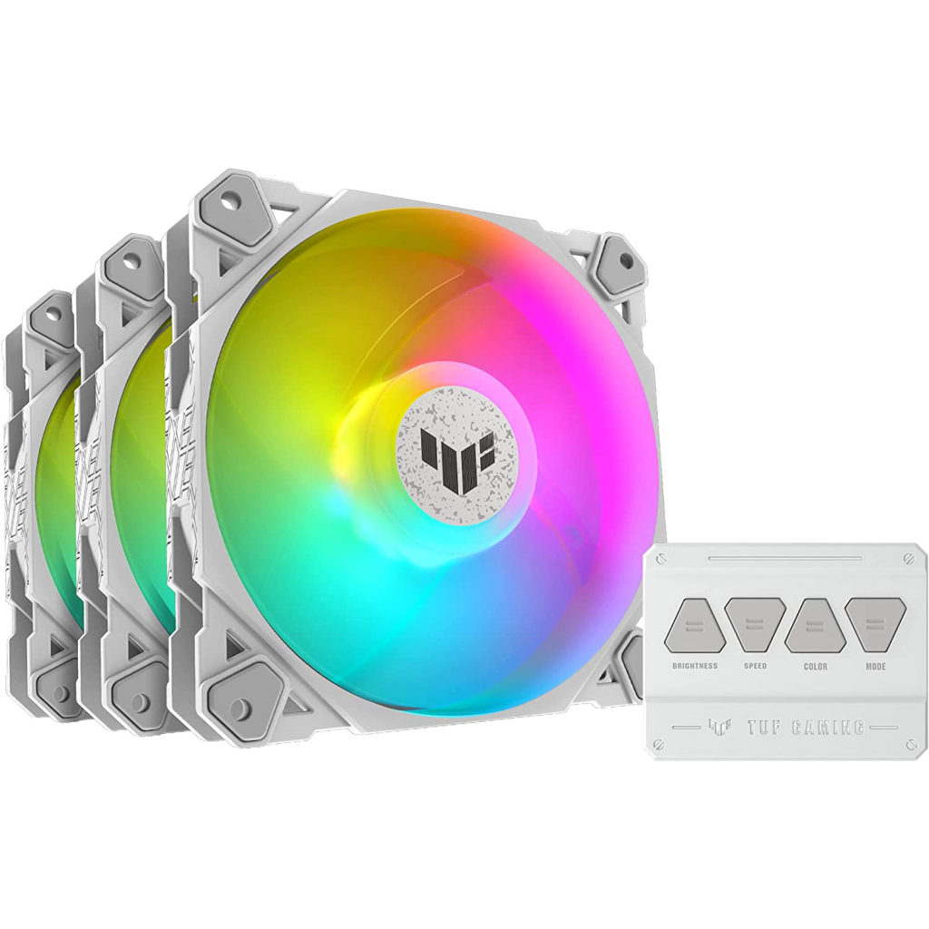 Кулер до корпусу Corsair TUF Gaming TF120 ARGB 3IN1 White (90DA0033-B09030) - зображення 1