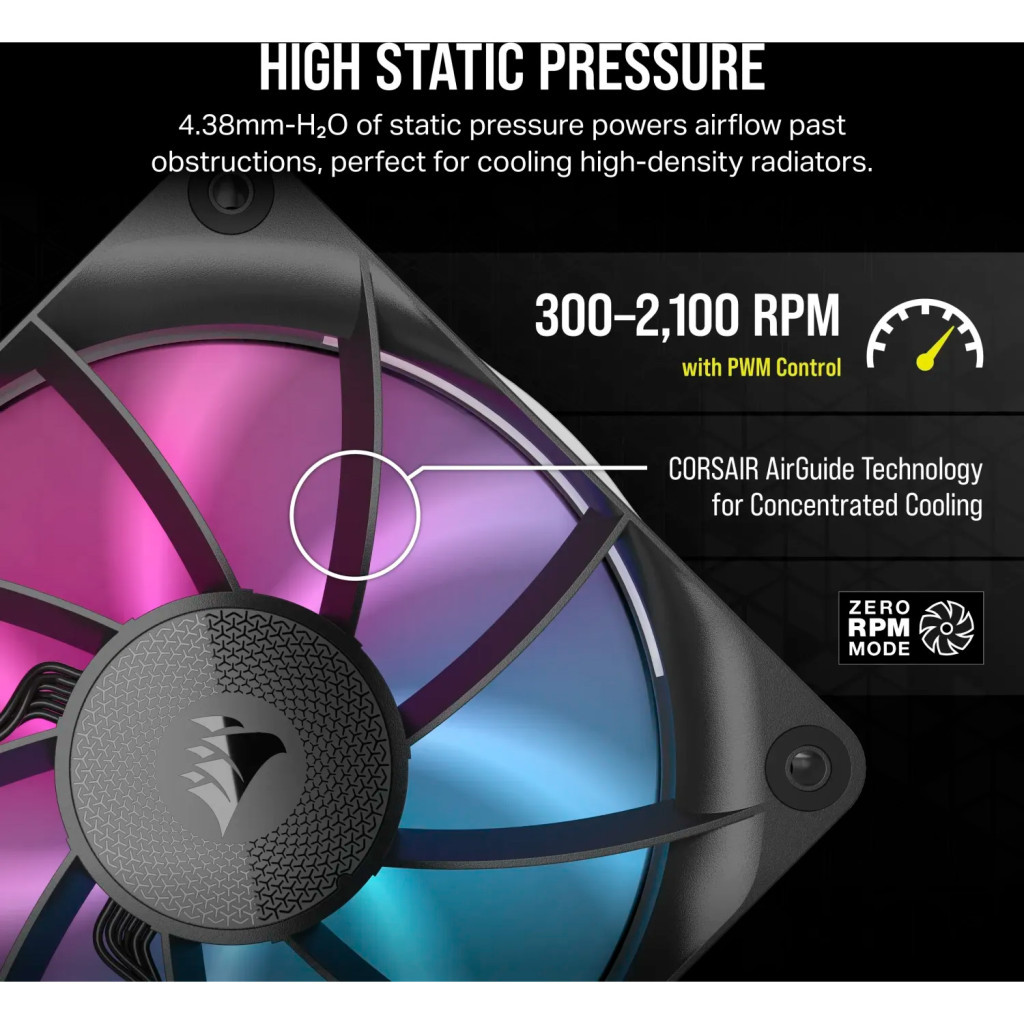 Кулер до корпусу Corsair iCUE Link RX140 RGB PWM (CO-9051019-WW) - зображення 6