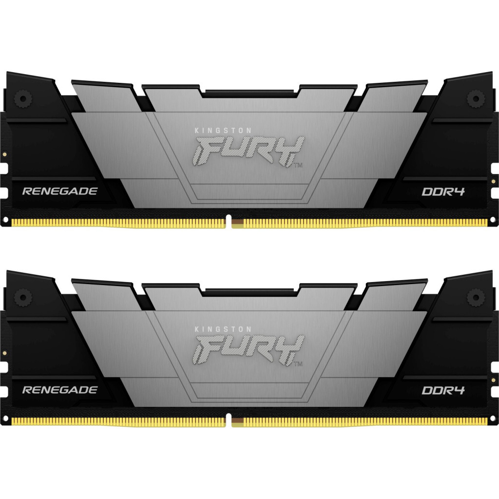 Модуль пам'яті для комп'ютера DDR4 64GB (2x32GB) 3600 MHz Renegade Black Kingston Fury (ex.HyperX) (KF436C18RB2K2/64) - зображення 1