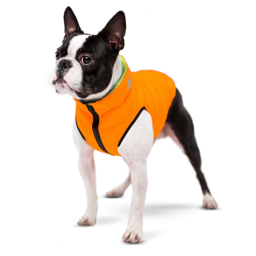 Курточка для тварин Airy Vest двостороння XS 30 помаранчево-салатова (1594) - изображение 3