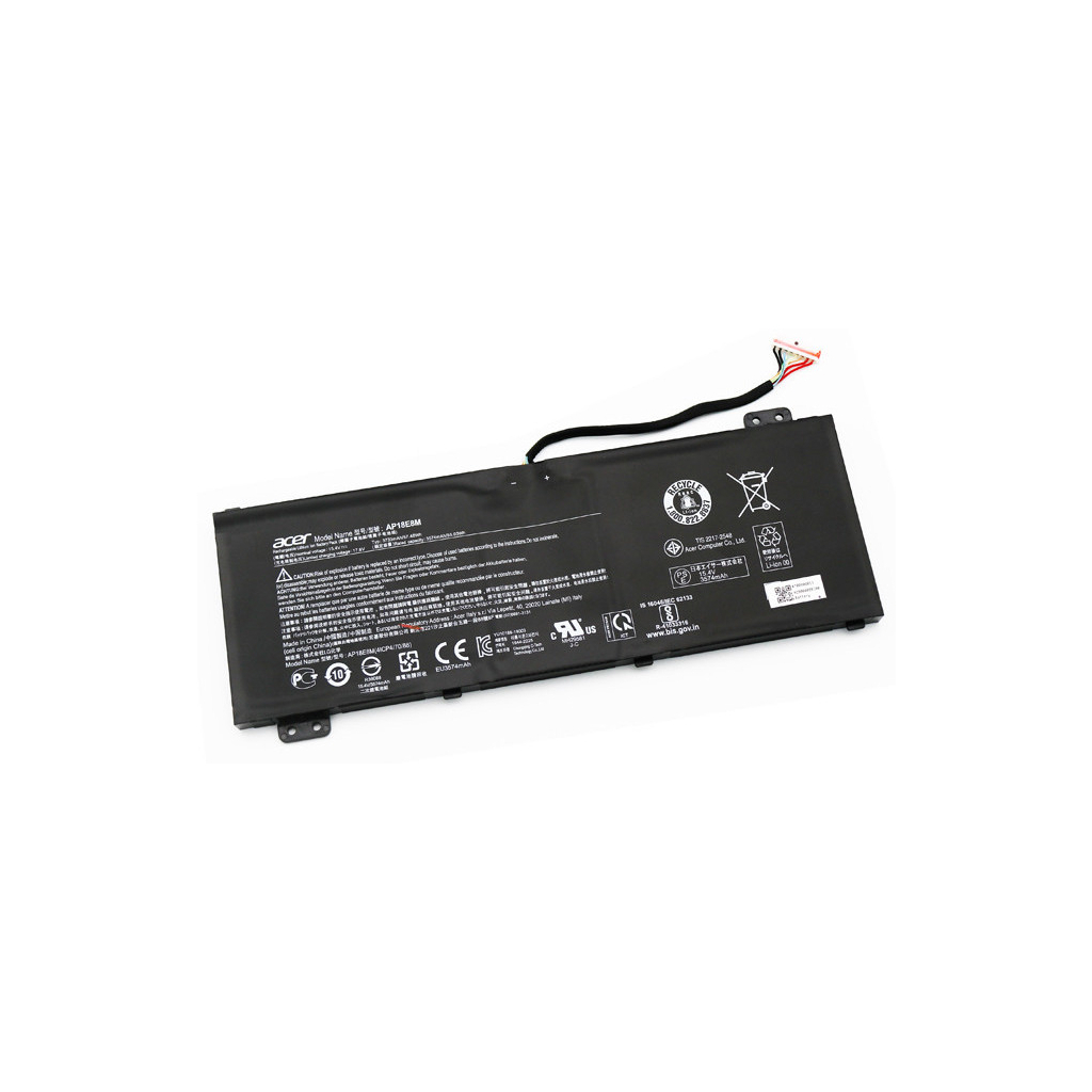 Акумулятор до ноутбука Acer AP18E8M Aspire AN515, 3733mAh (57.48Wh), 4cell, 15.4V, Li-Pol (A47735) - зображення 1