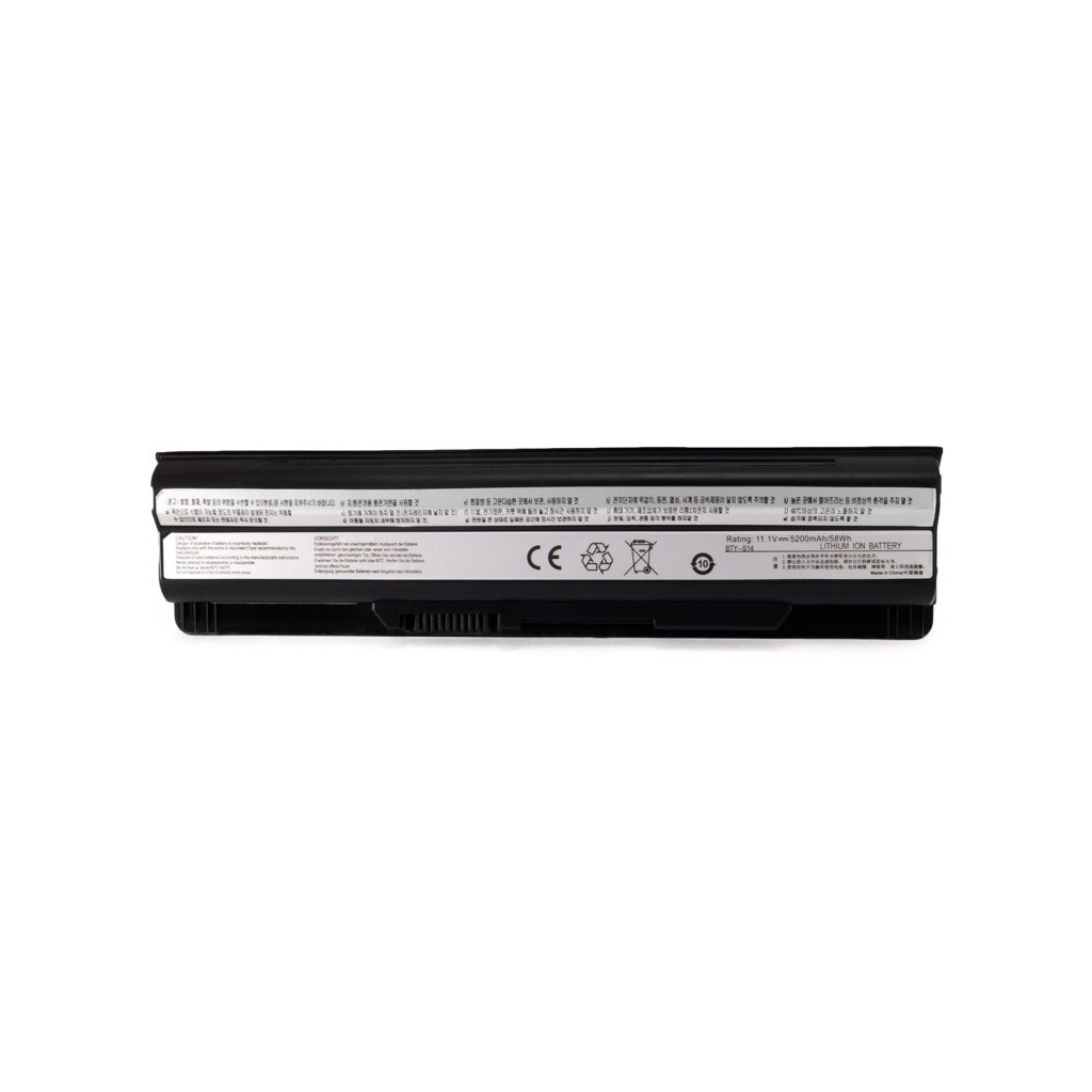 Акумулятор до ноутбука AlSoft MSI BTY-S14, 58Wh (5200mAh), 6cell, 11.1V, Li-ion (A47723) - зображення 1