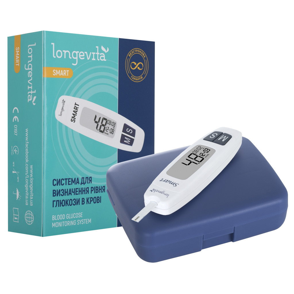 Глюкометр Longevita Smart Система для визначення рівня глюкози в крові (6397645) - зображення 2