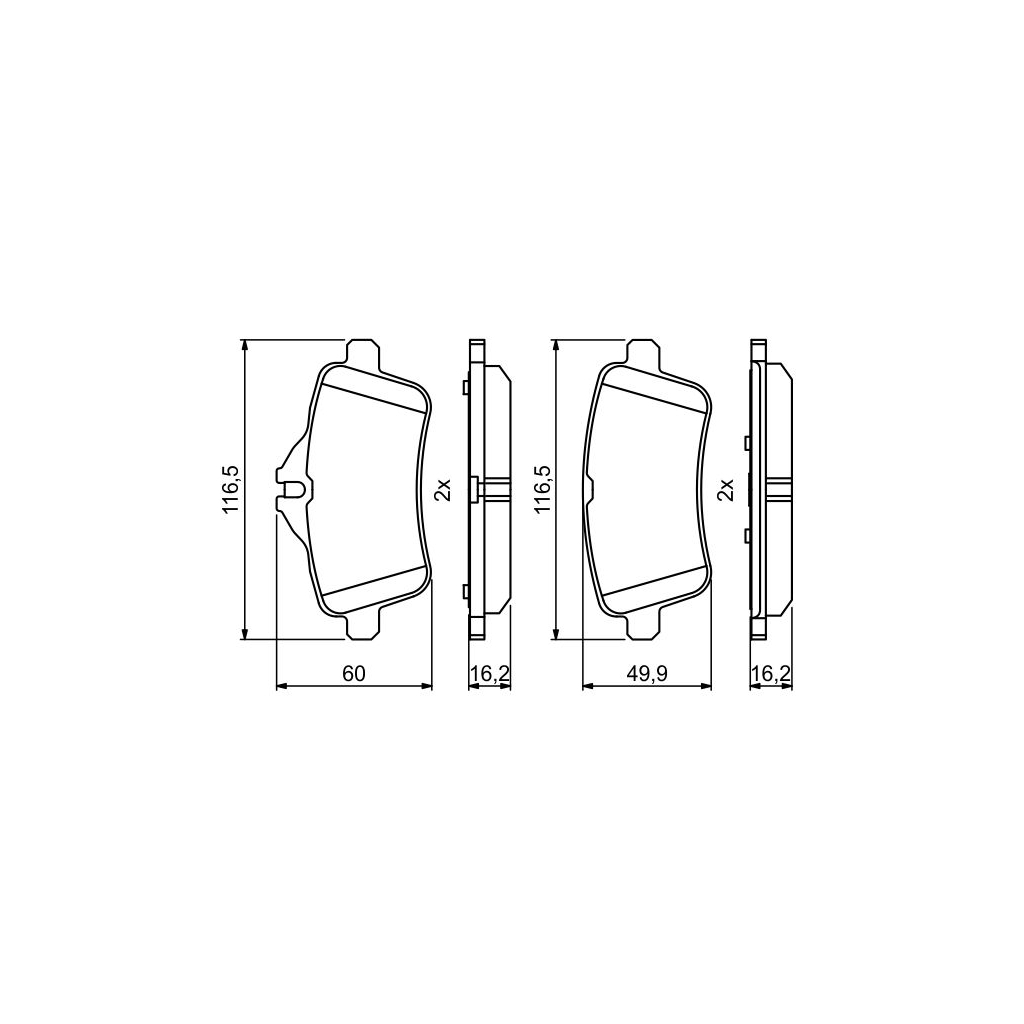 Гальмівні колодки Bosch 0986494771 - зображення 1